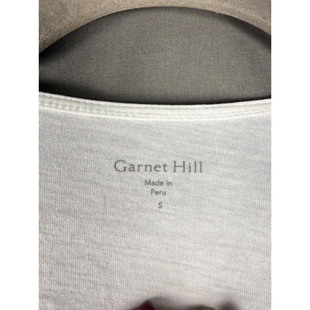 Garnet Hill Surplice Top Women S White Organic Pima Cotton Tencel Wrap Blouse - Picture 4 of 8